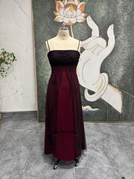 Vintage Plus Size Black And Red Prom Dress – misaislestyle