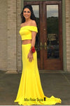 sheath yellow prom dress