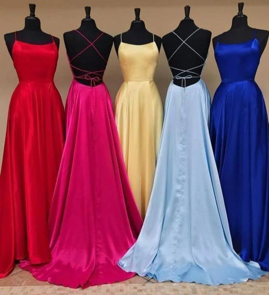 prom dresses that cover back Cheap Long Criss Cross Back Prom Dress – misaislestyle