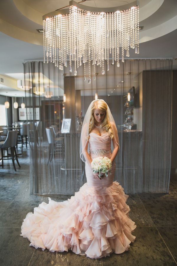 Mermaid Blush Wedding Dress