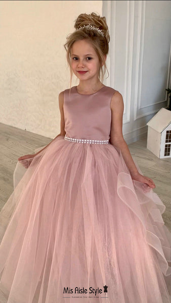 Pink Princess Flower Girl Dresses