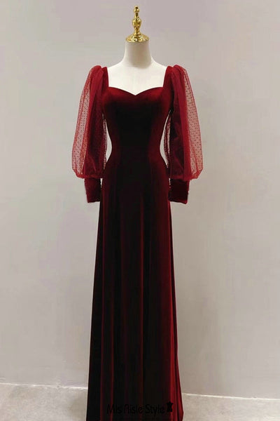 red velvet dress long Baltic Born Womens Meghan Wrap Maxi | Rust Velvet Hemline Elegant Wine Red Velvet Long