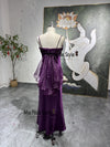 fitted purple Prom Dress