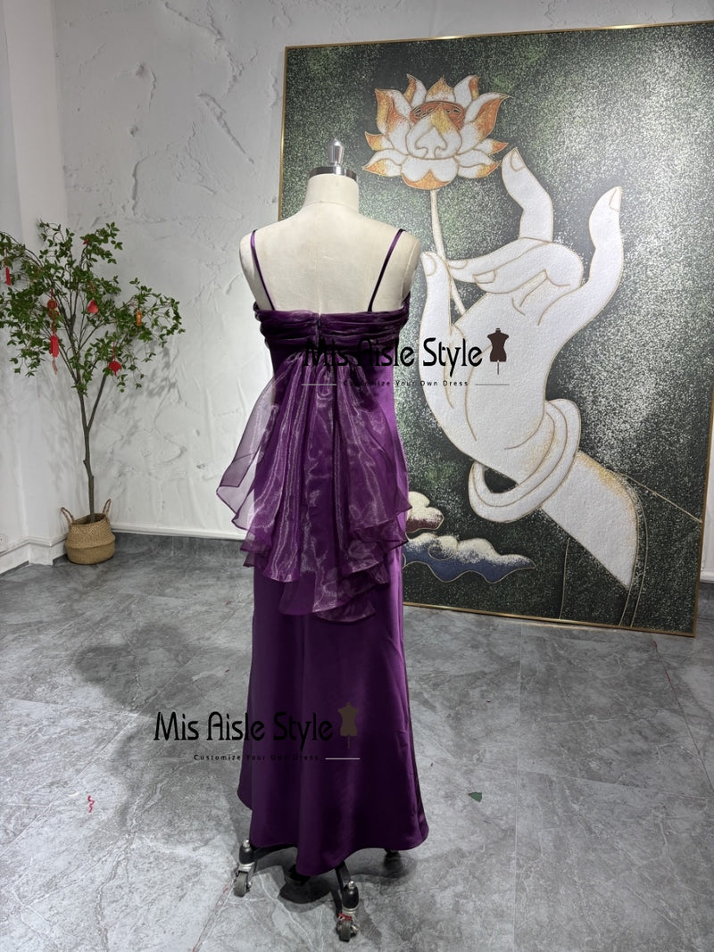 fitted purple Prom Dress