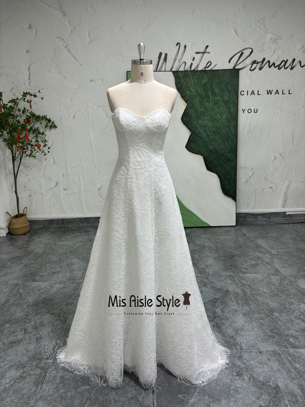 Off Shoulder Lace Wedding Dress