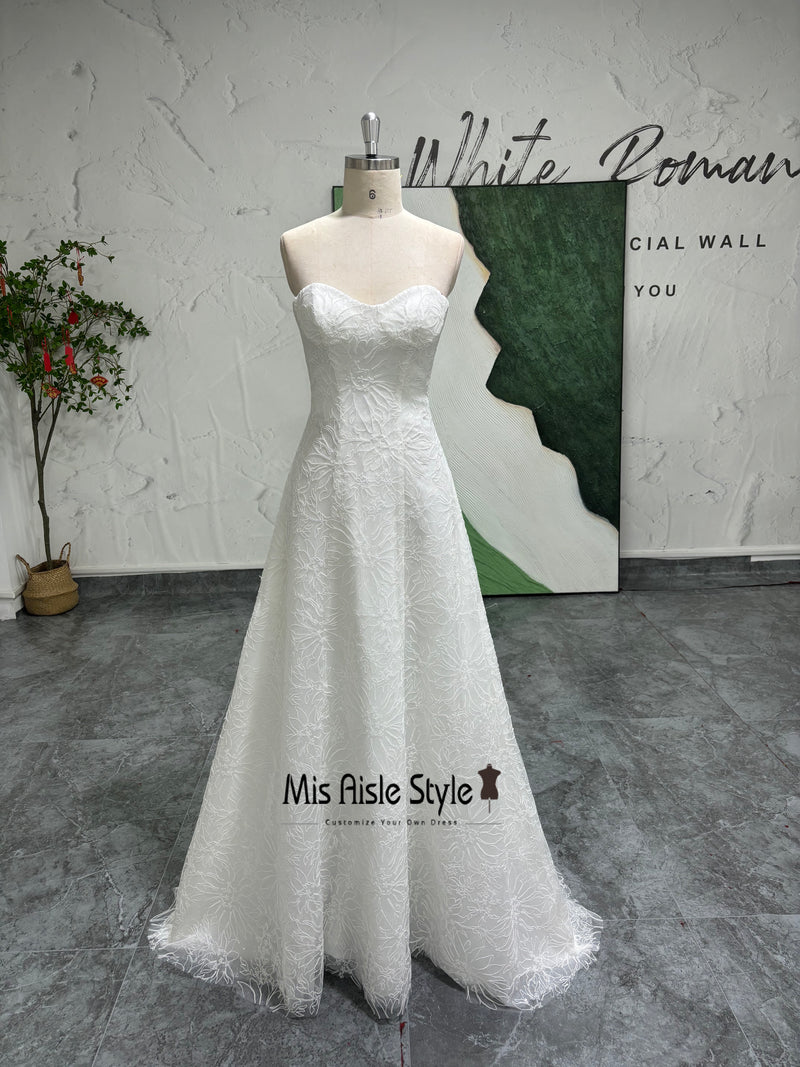 Off Shoulder Lace Wedding Dress
