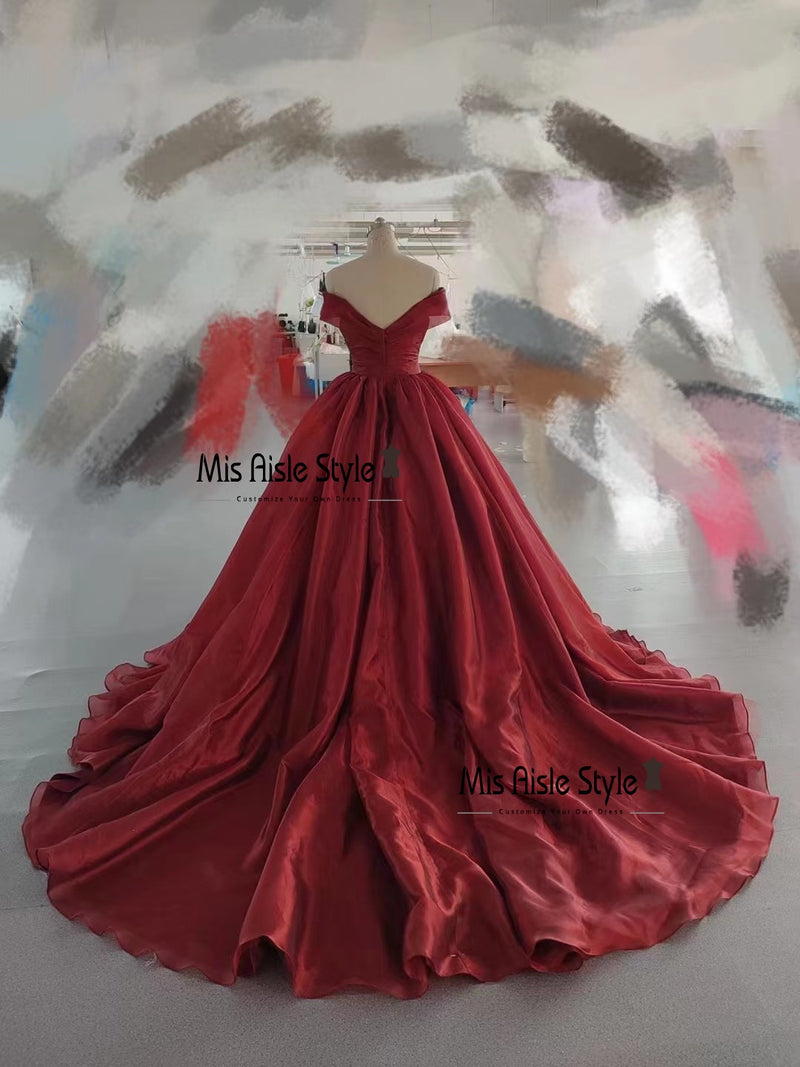 Burgundy Wedding Dress