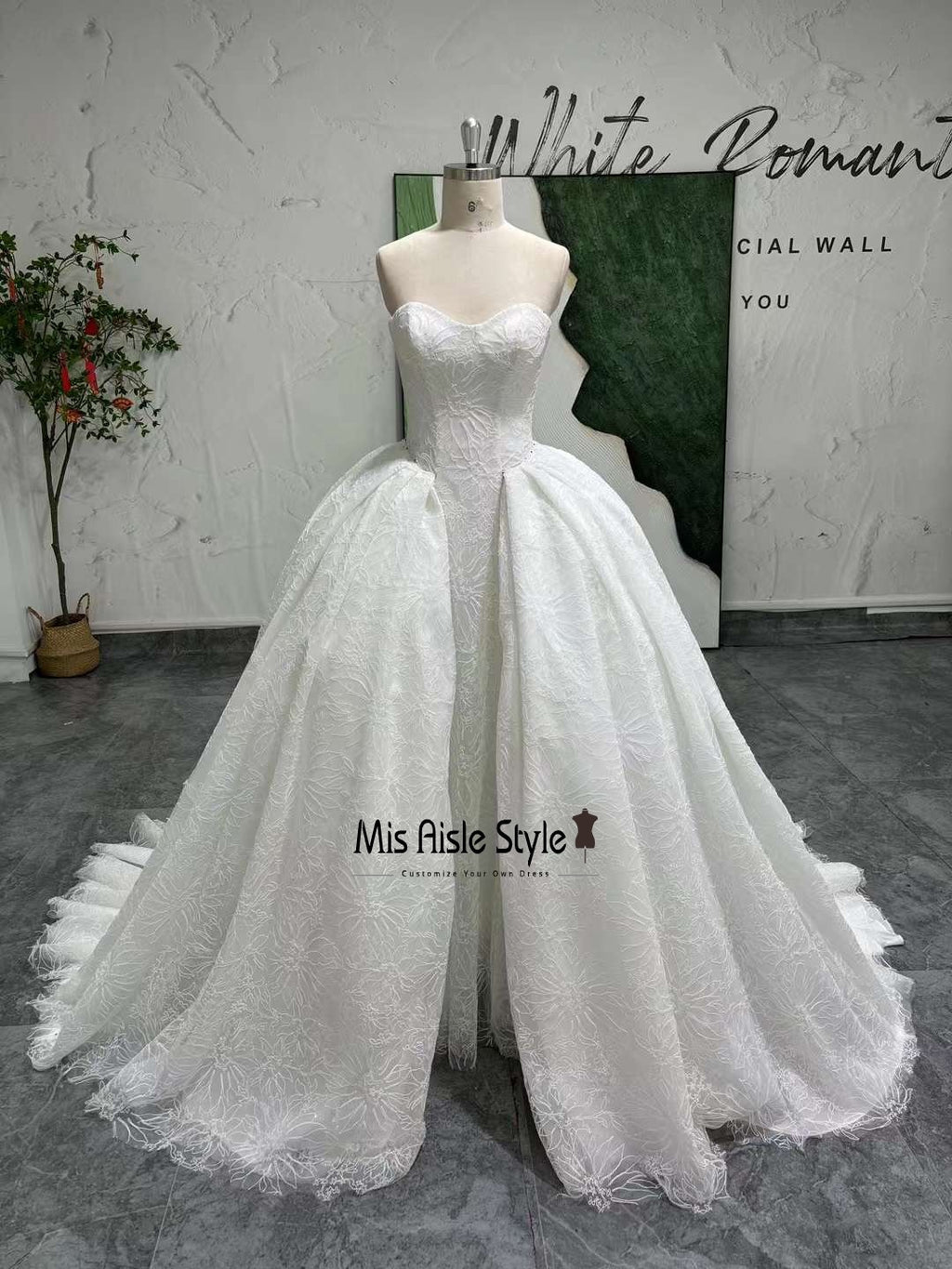 Ball Gown Wedding Dress With Detachable Skirt