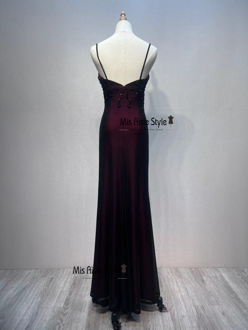 Burgundy Party Dress