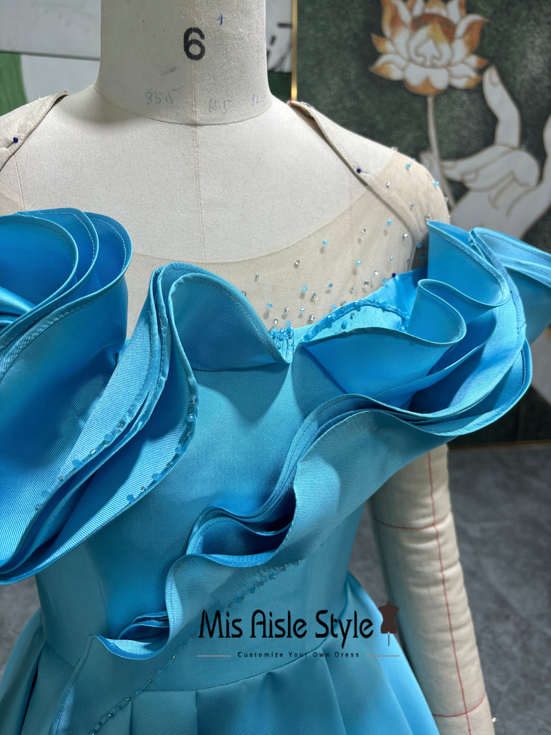 Ruffle Sleeve Party Dress