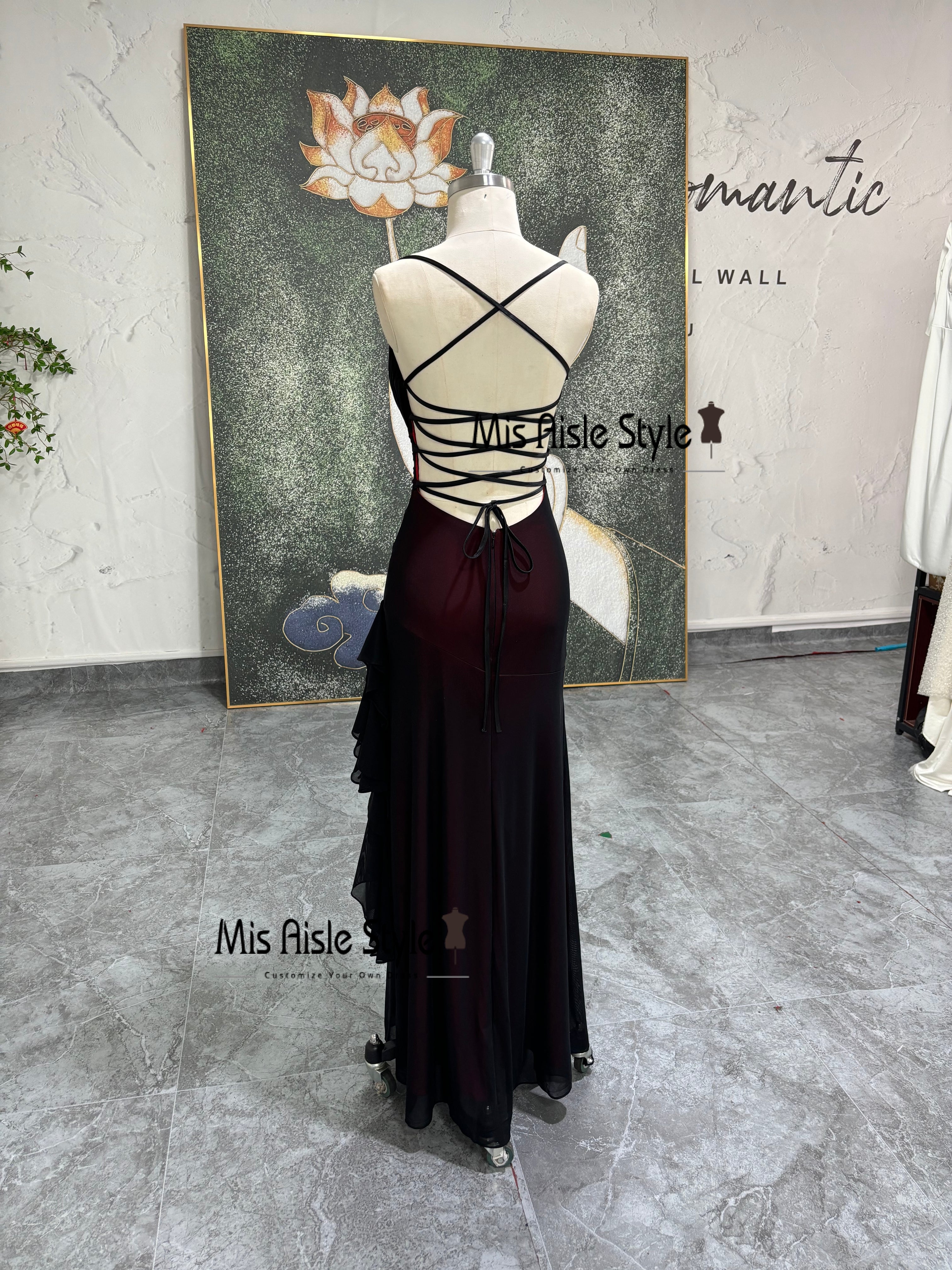 green emerald velvet dress Zapaka Women Sparkly Pink Prom Dress with Slit Mermaid Lace-Up Back Party Dress, Pink / US2 main image 0