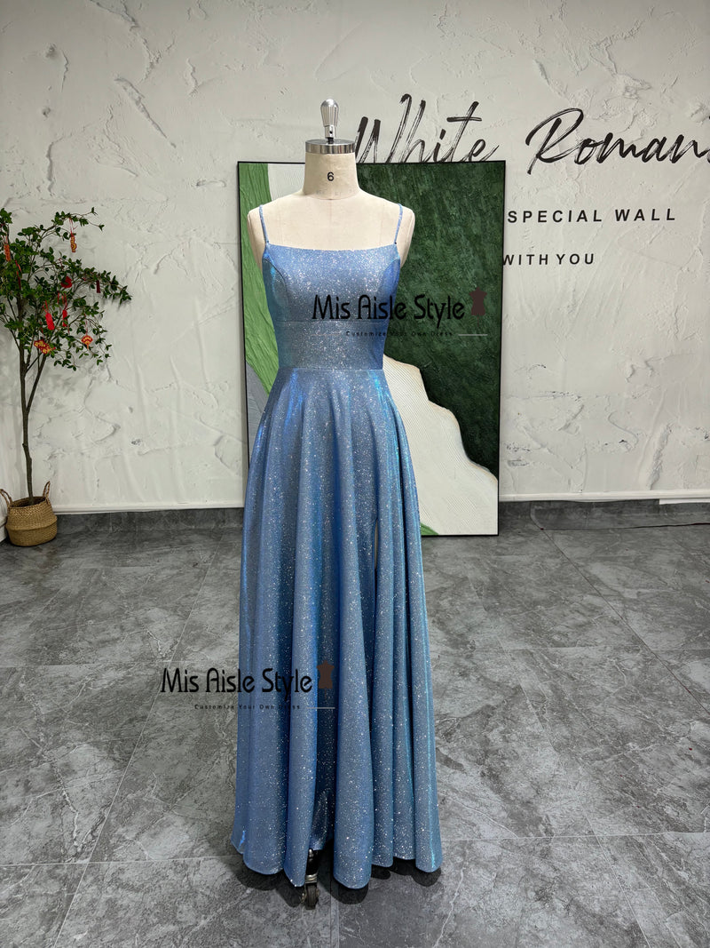 Blue Sparkle Prom Dress