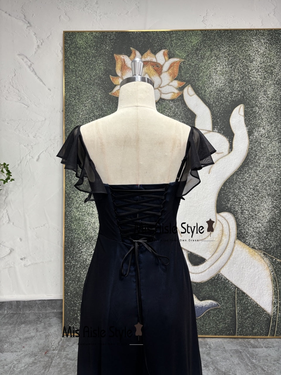 black 90s prom dress Butterfly Sleeve and Blue Vintage – misaislestyle Size:US 2Y Ultimate Bday Dress | The returned item must 30MD2026