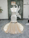 Colorful Lace Wedding Dress