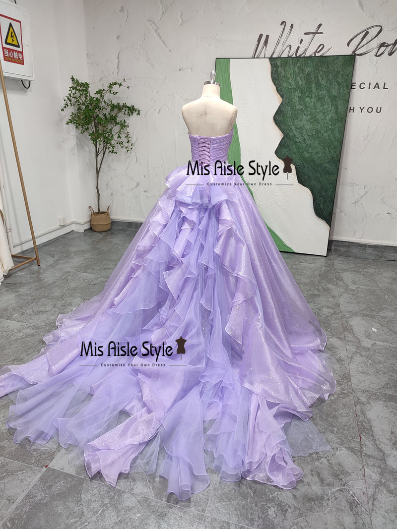 Ruffle Skirt Wedding Dress