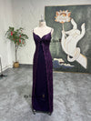 Fitted Purple Formal Lace Party Dress