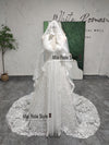 Halter Neckline Florals Lace Wedding Dress With Veil