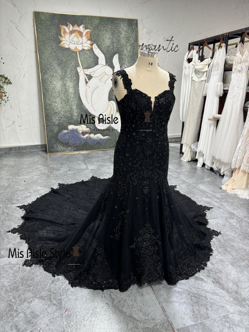 Plus Size Black Wedding Dres