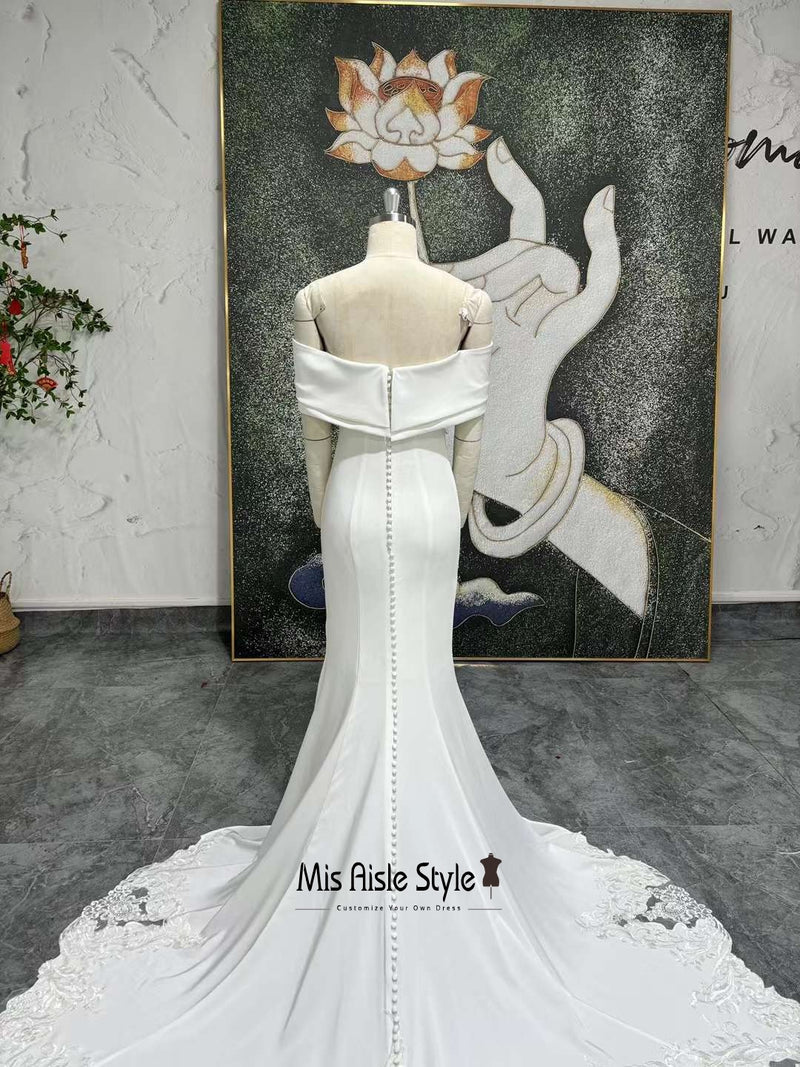 Off Shoulder Wedding Dress