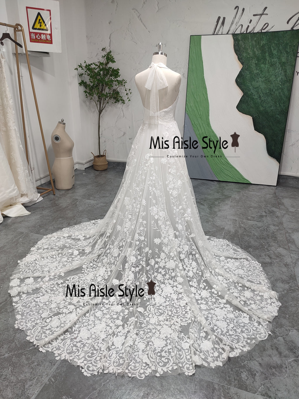 Florals Lace Wedding Dress