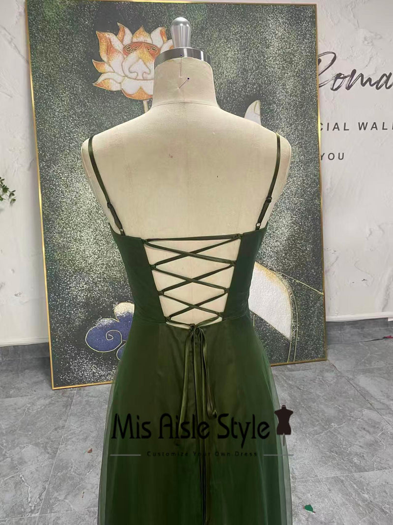 90s Vintage Handmade Beaded Green Prom Dress misaislestyle 90s Vintage Handmade Beaded Green Prom Dress misaislestyle
