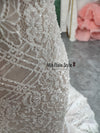 Fit And Flare Low Back Lace Beaded Wedding Dress
