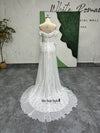 Illusion Fitted Long Sleeve Lace Summer Wedding Dress