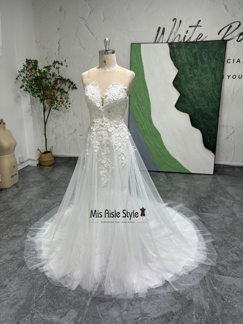 A Line Summer Wedding Dress