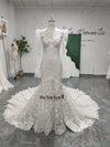 Mermaid Long Sleeve Colorful Wedding Dress