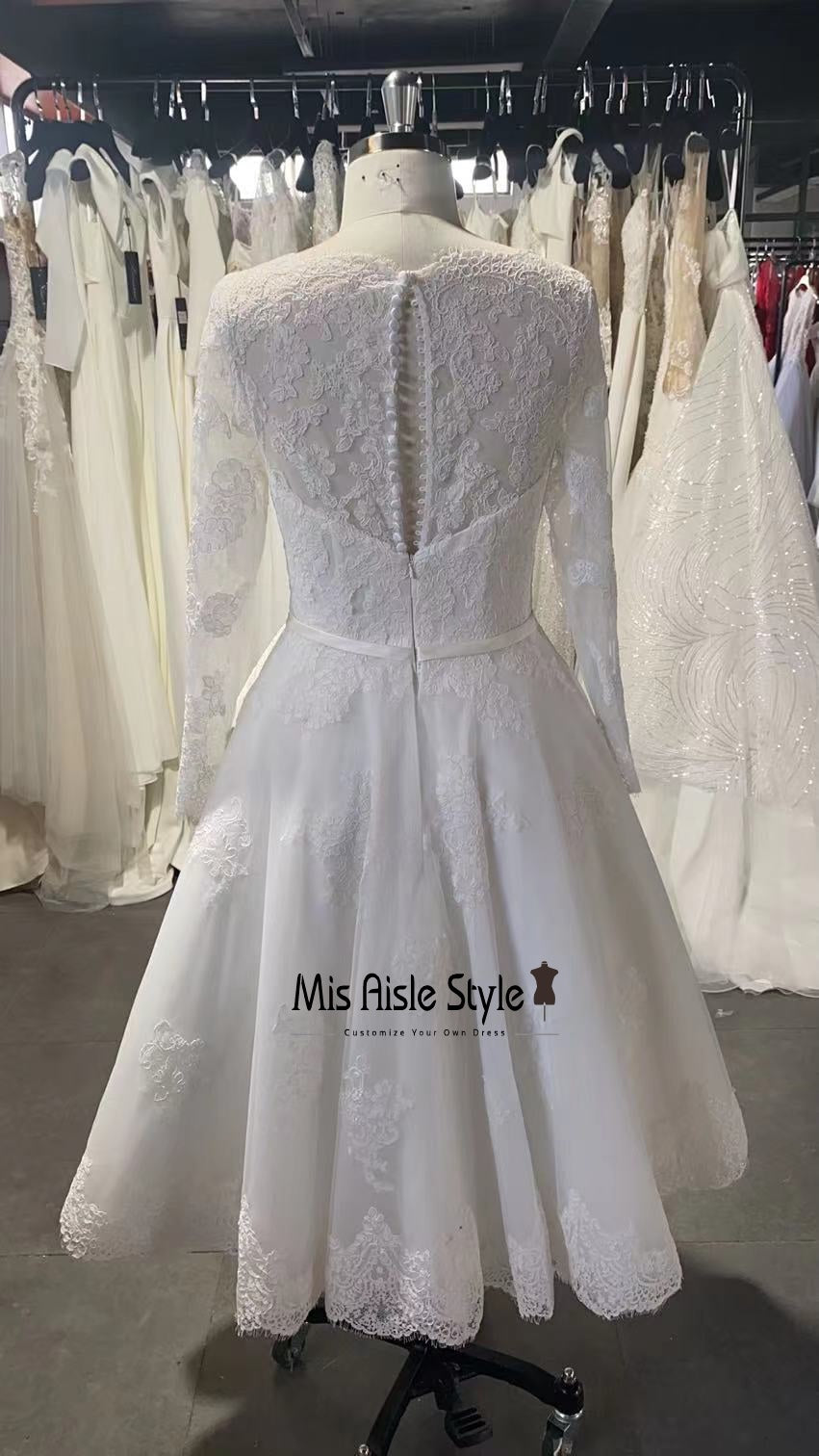 Short Lace Wedding Dress