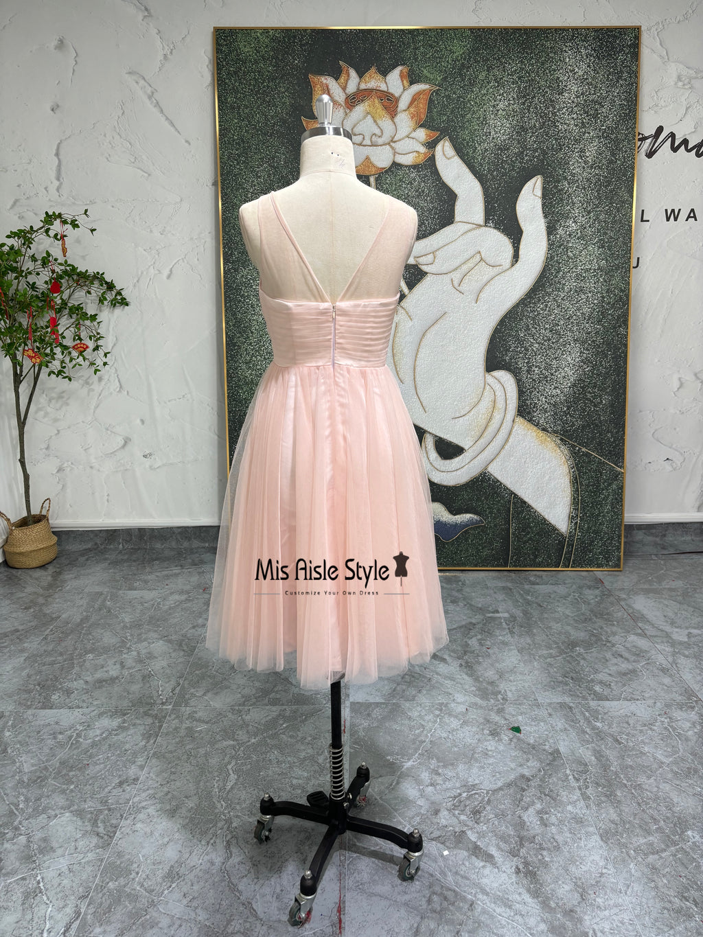 V-Back Bridesmaid Dress