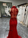 Lace Red Wedding Dress