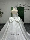 Lace Wedding Dress With Detachable Bow