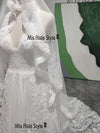 Florals Wedding Dress With Veil