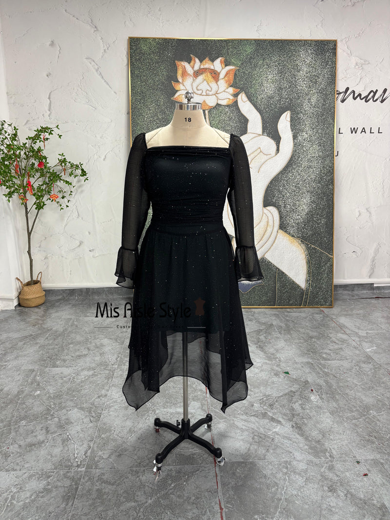 long sleeve sparkly homecoming dresses Sparkle Dress – misaislestyle Size:17.5 - XL SIR, Linen minidress, Women, Yes;Occasion Black slip dress