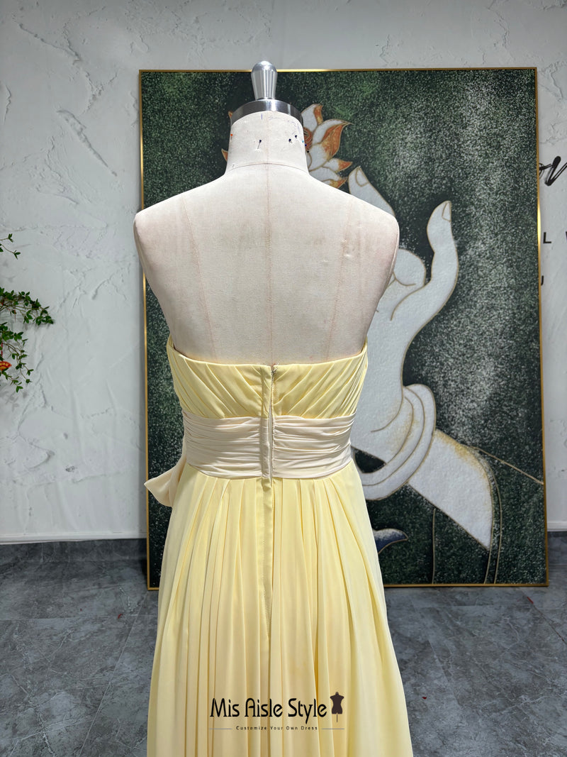 Light Yellow Bridesmaid Dress 