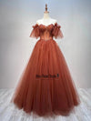 Ball Gown Prom Dress With Detachable Sleeve