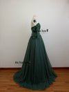 Off Shoulder Prom Dress With Detachable Sleeve