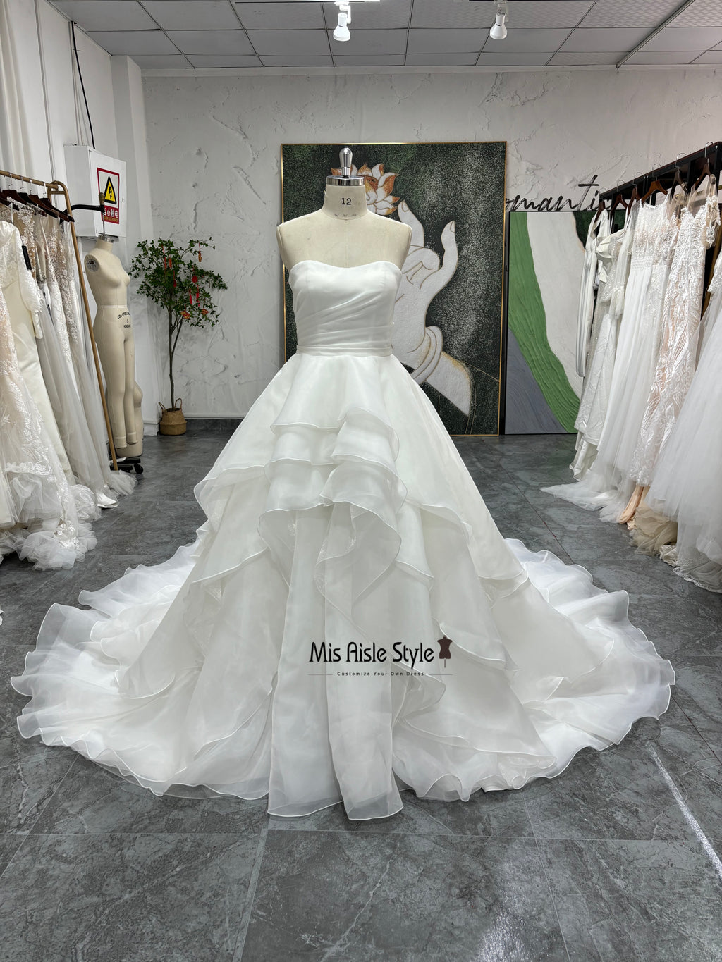 Tiered Skirt Wedding Dress