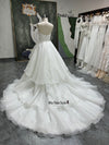 Tiered Skirt Wedding Dress With Train