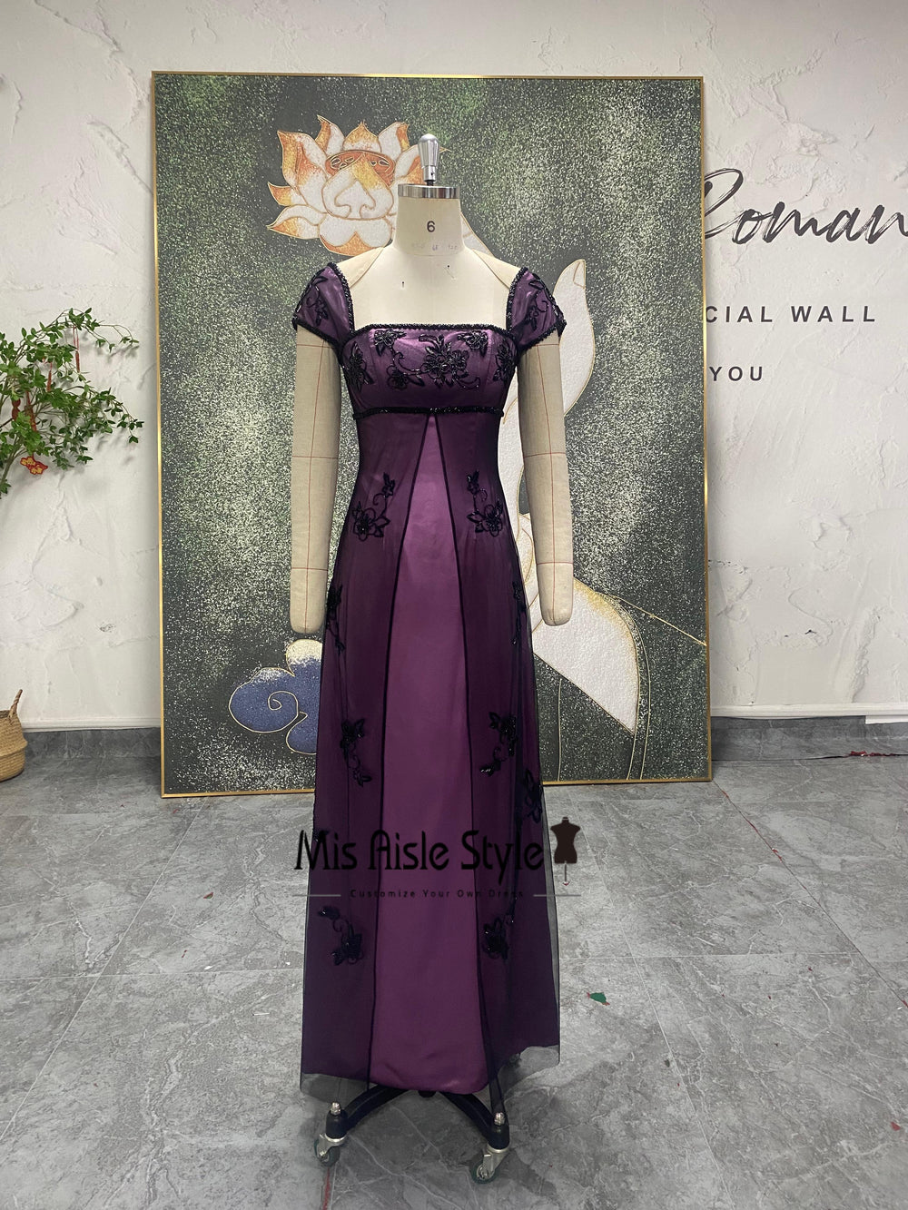 vintage purple prom dress Off The Shoulder Sleeve Black And – misaislestyle primary-color-orange For Pregnant Women Size:XXS (2T-4T) Shiny Sequin Long Sleeves