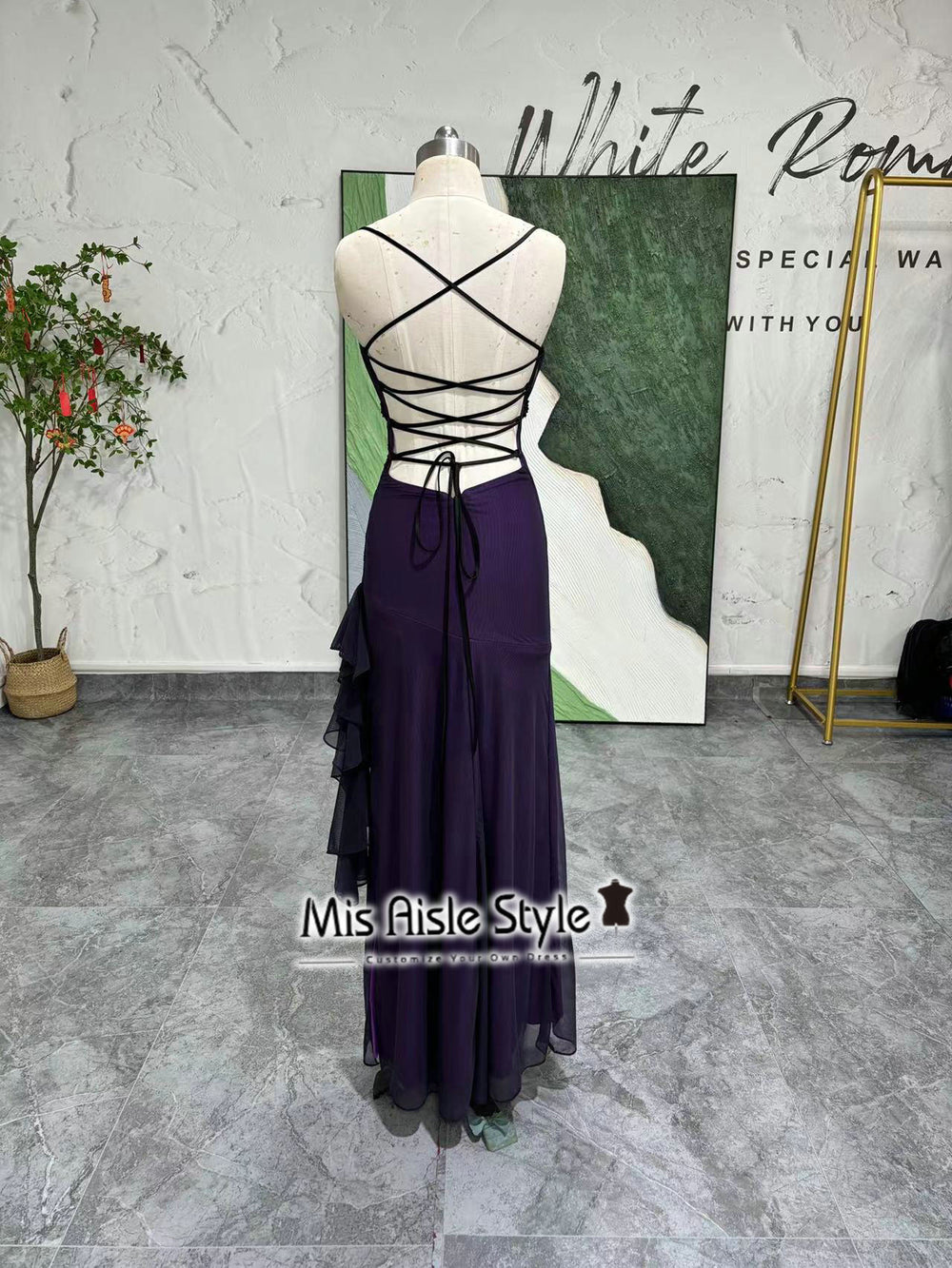 FIt and Flare Purple 90s Prom Dress misaislestyle FIt and Flare Purple 90s Prom Dress misaislestyle