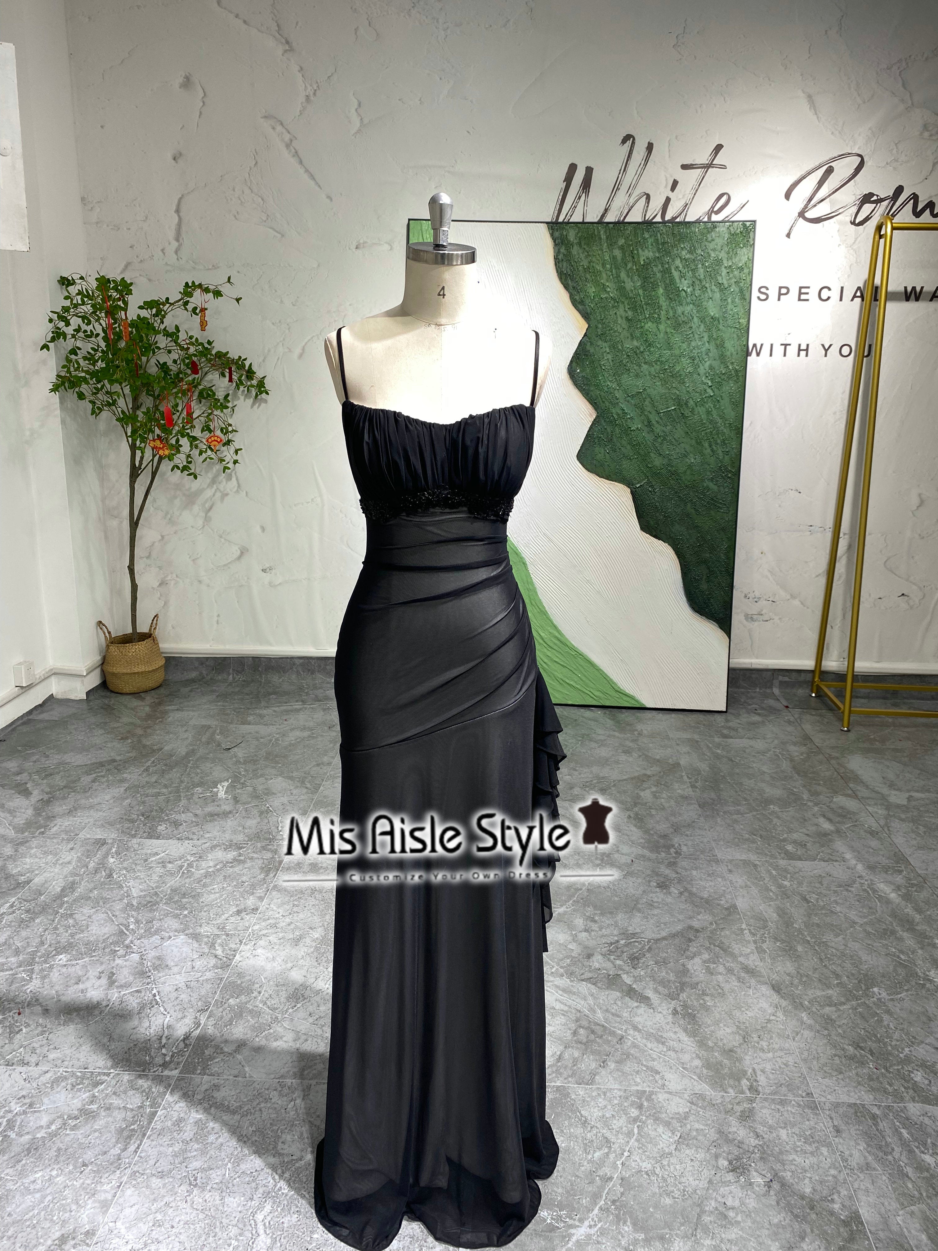Black and White Vintage 90s Prom Dress  misaislestyle