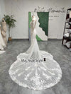 Illusion Long Sleeve Lace Wedding Dress