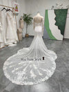 Illusion Long Sleeve Lace Wedding Dress