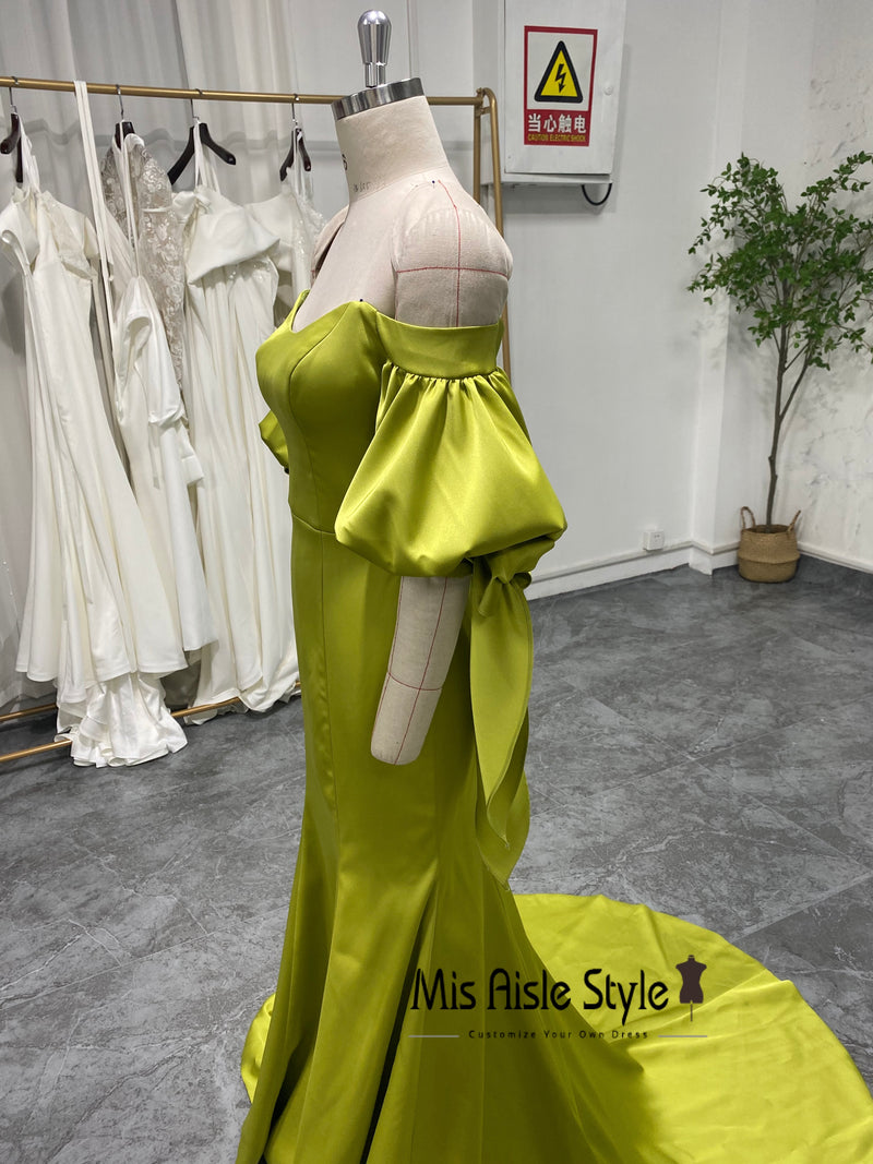 Party Dress With Puffed Sleeves