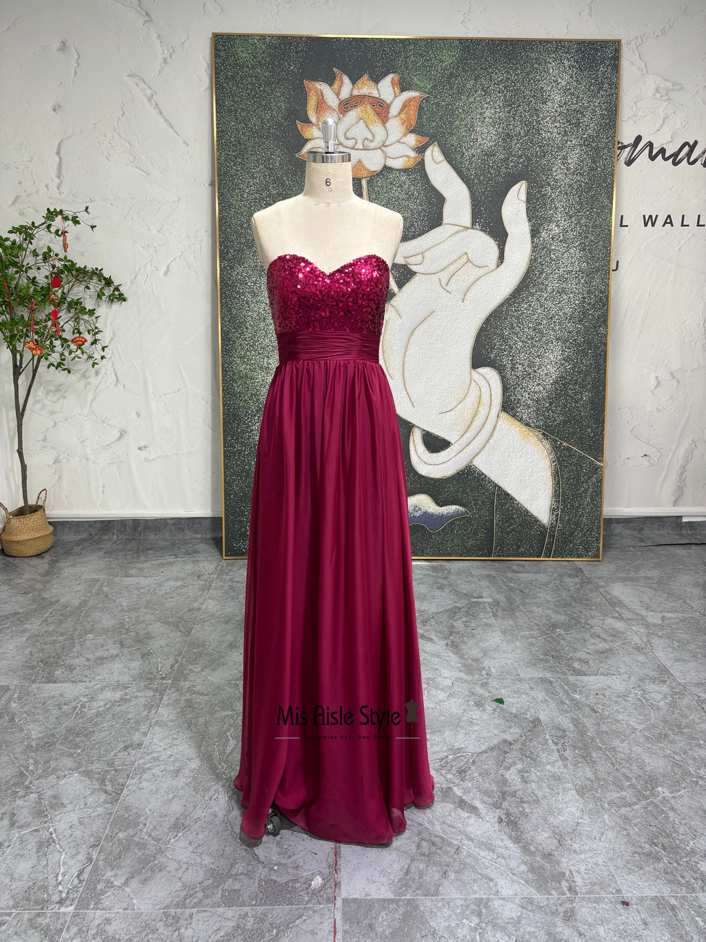 Burgundy Bridesmaid Dress