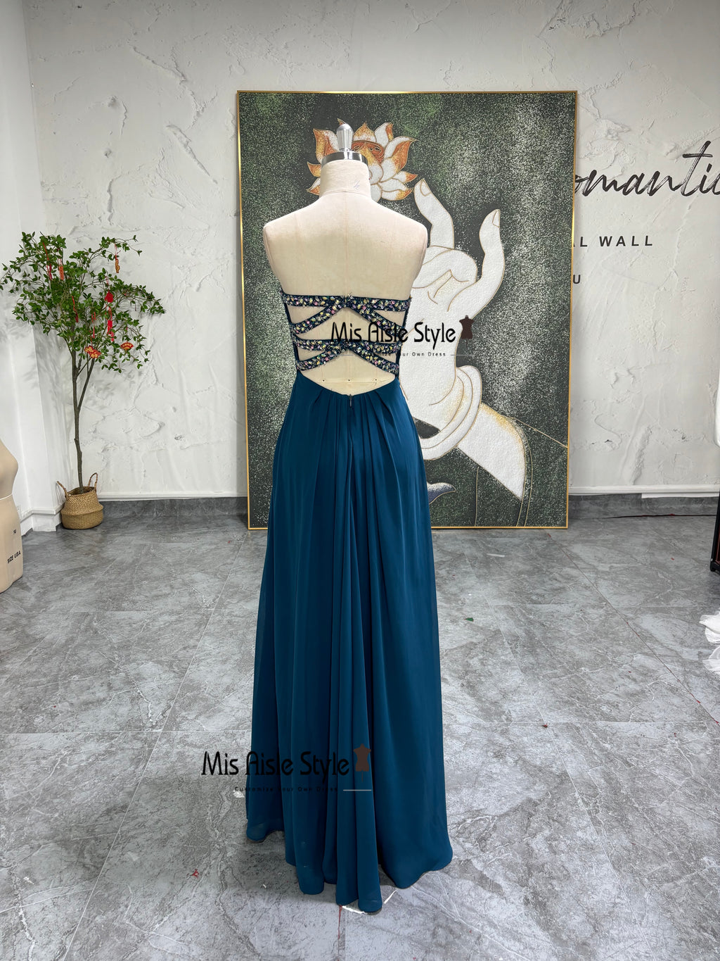 Dark Blue Bridesmaid Dress