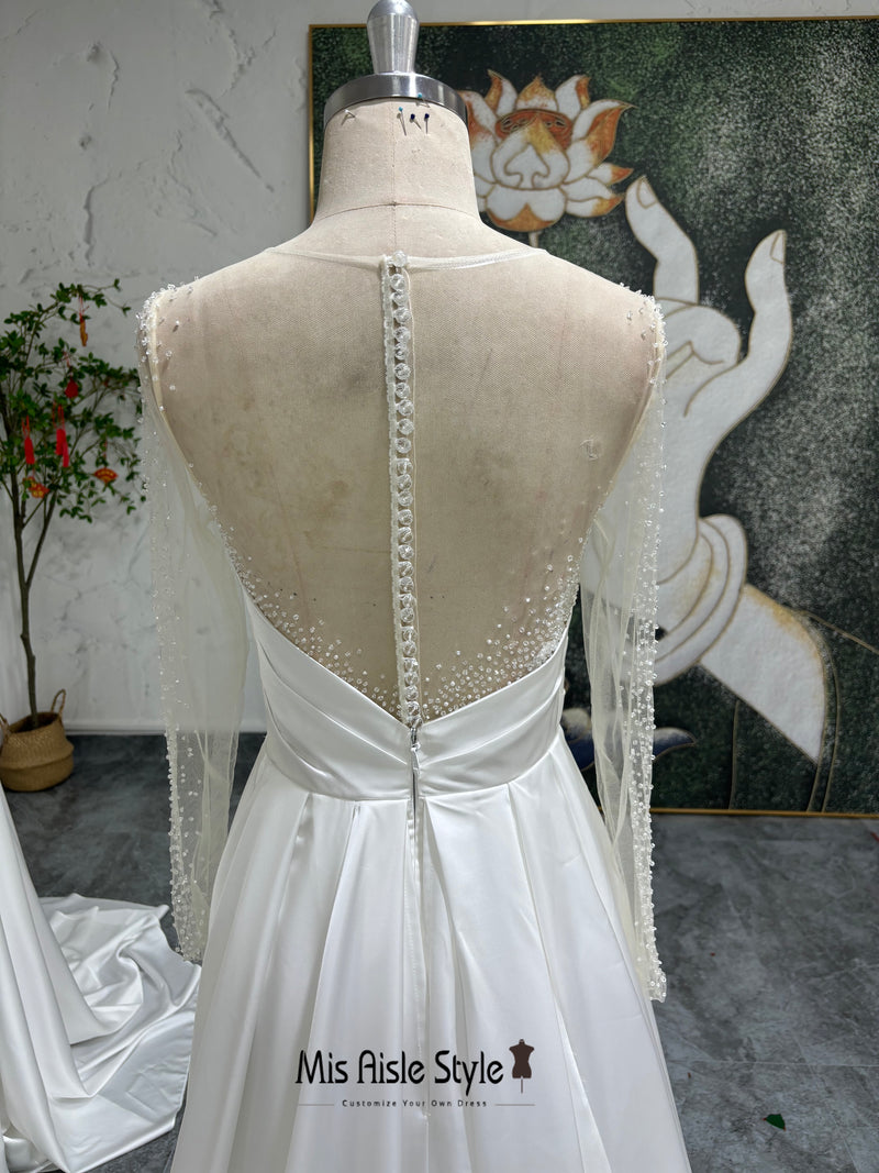 Sexy Sparkle Back Wedding Dress