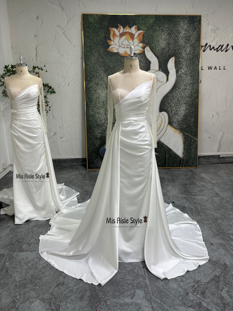 Long Sleeve Sparkle Wedding Dress